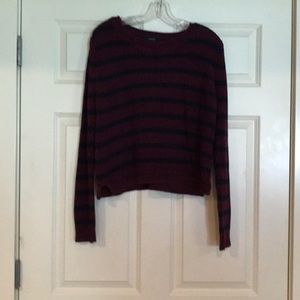 Maroon and Navy Long Sleeve Sweater